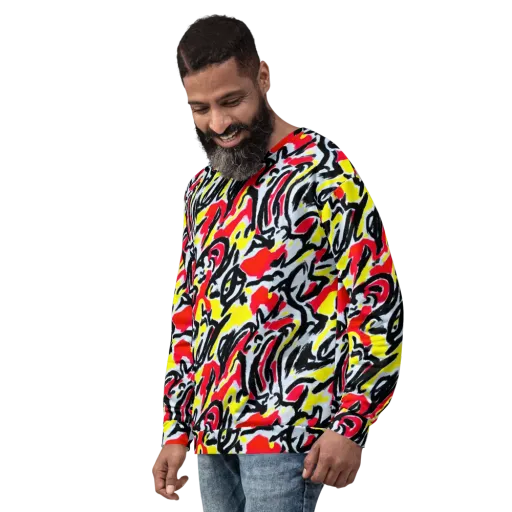Cosmic Brushstrokes on a Sweatshirt