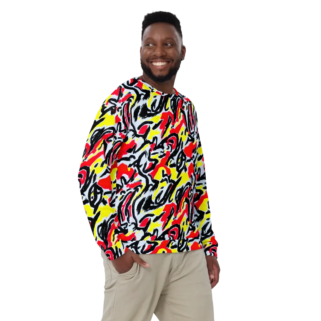 Cosmic Brushstrokes on Sweatshirt — Front