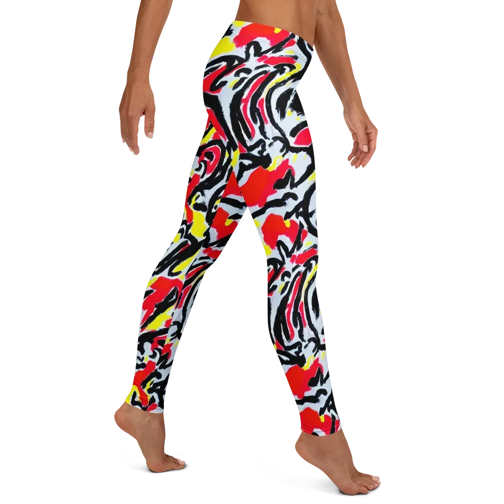 Cosmic Brushstrokes on Leggings — Right