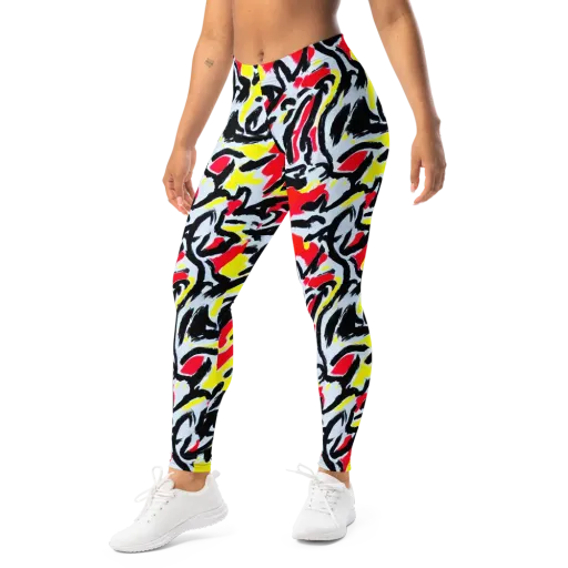 Cosmic Brushstrokes on a Leggings