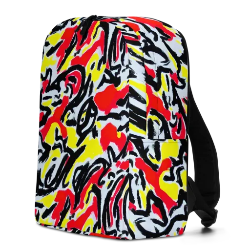 Cosmic Brushstrokes on a Minimalist Backpack