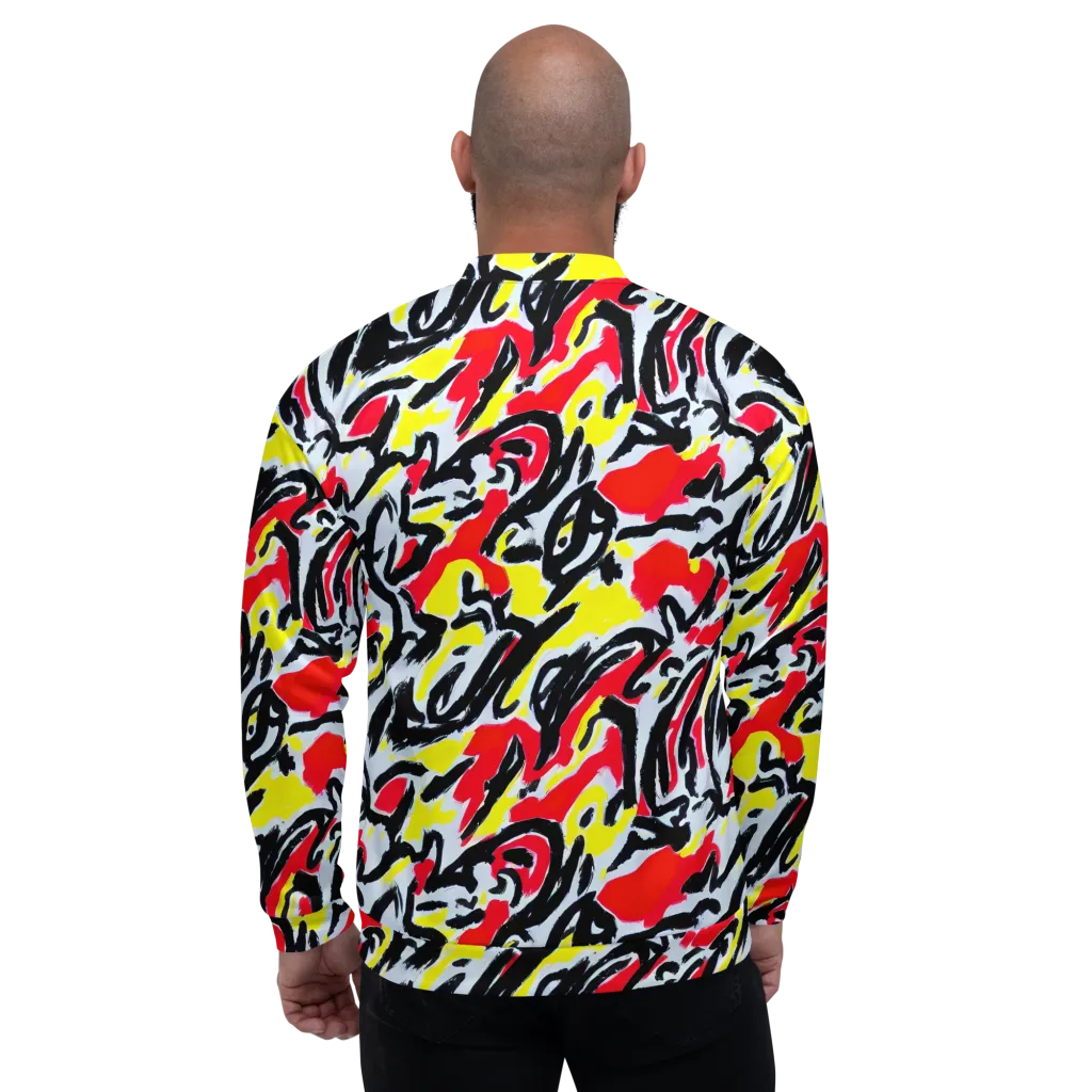 Cosmic Brushstrokes on Bomber Jacket — Back