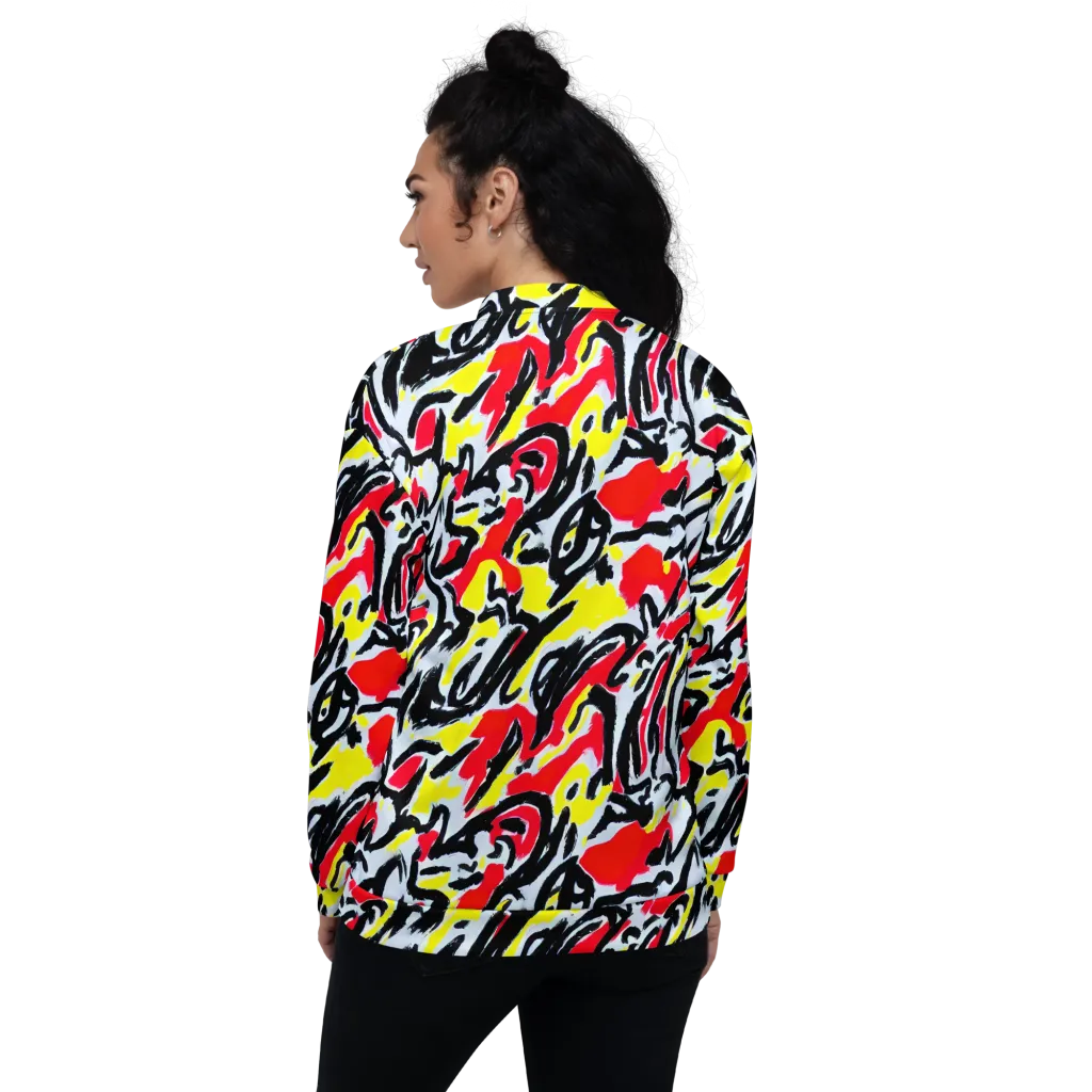 Cosmic Brushstrokes on Bomber Jacket — Back