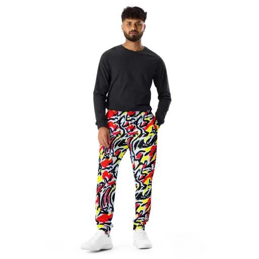 Cosmic Brushstrokes on a Men's Joggers