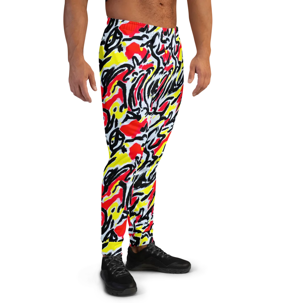 Cosmic Brushstrokes on Men's Joggers — Right