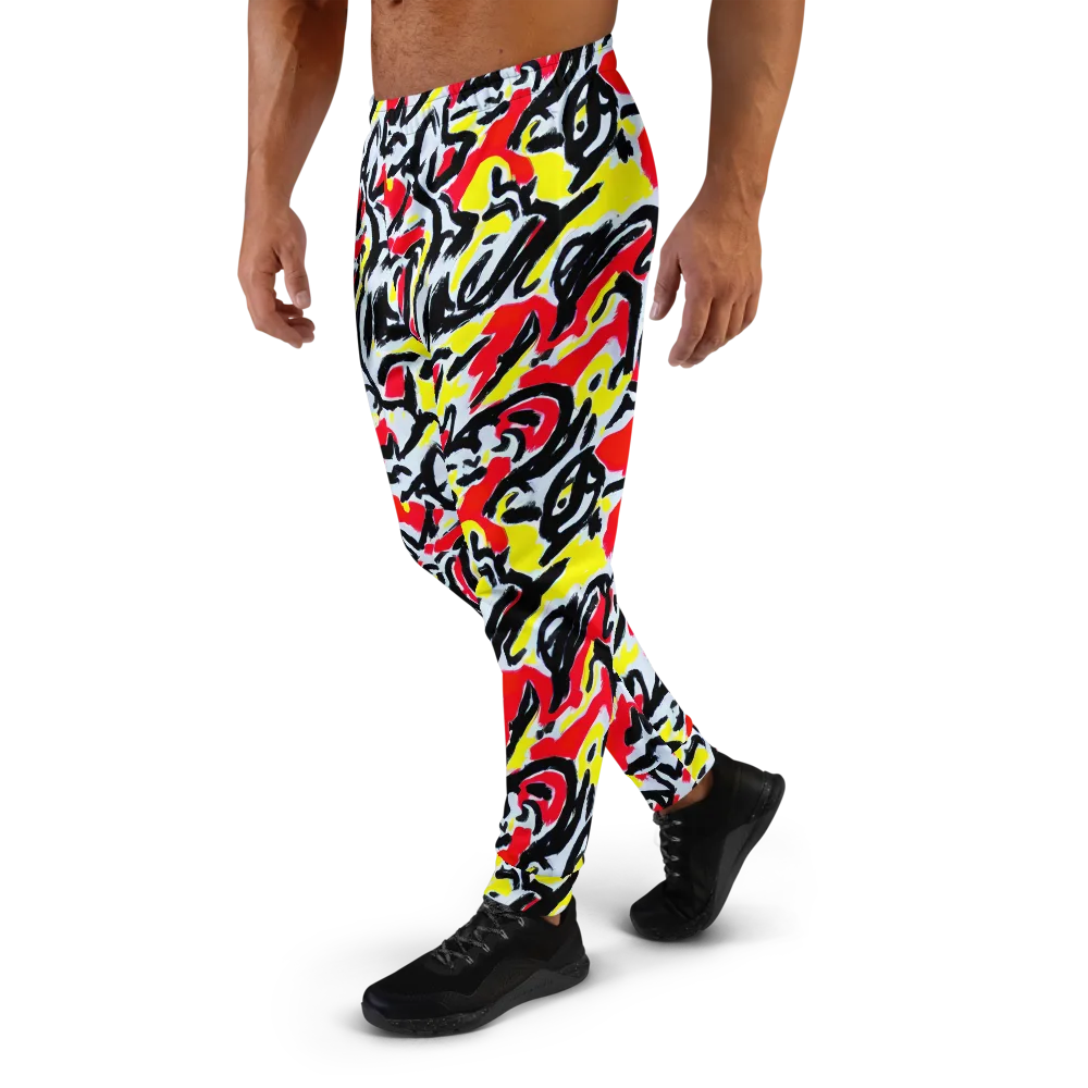 Cosmic Brushstrokes on Men's Joggers — Left