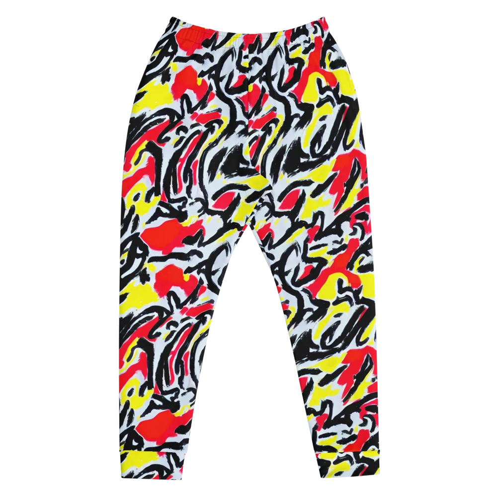 Cosmic Brushstrokes on Men's Joggers — Front