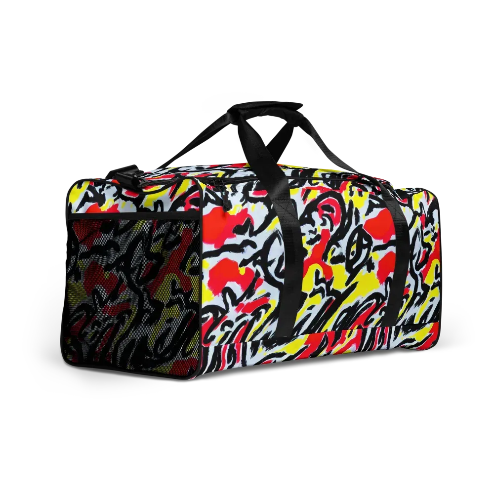 Cosmic Brushstrokes on Duffle Bag — Right Front
