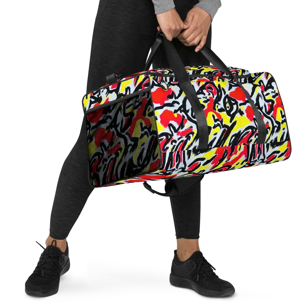 Cosmic Brushstrokes on Duffle Bag — Right Front