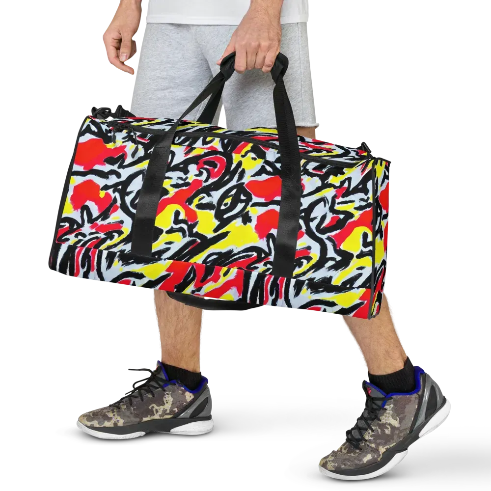 Cosmic Brushstrokes on Duffle Bag — Front