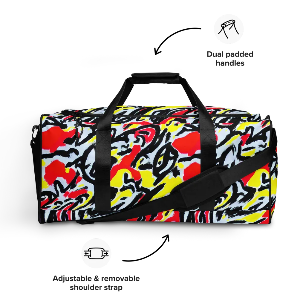 Cosmic Brushstrokes on Duffle Bag — Front