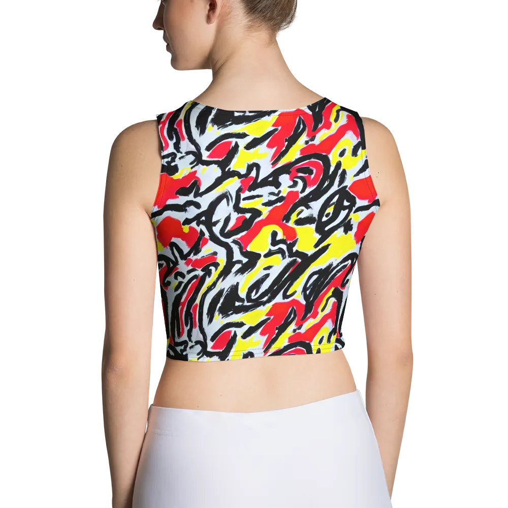 Cosmic Brushstrokes on Crop Top — Back