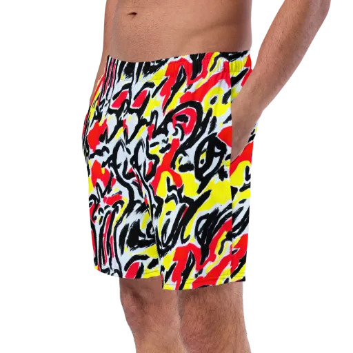 Cosmic Brushstrokes on a Swim Trunks