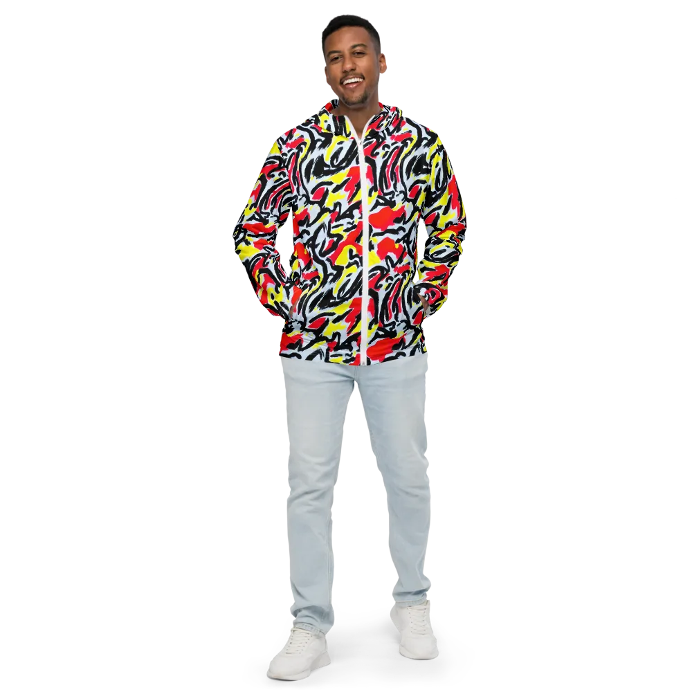 Cosmic Brushstrokes on Men's Windbreaker — Front