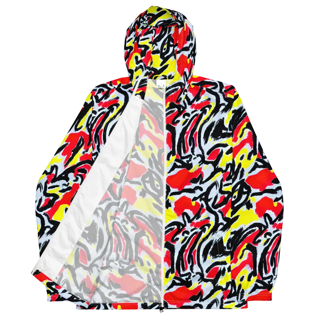 Cosmic Brushstrokes on Men's Windbreaker — Front