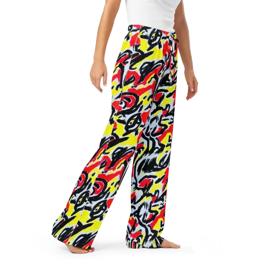 Cosmic Brushstrokes on a Women's Pajama Pants