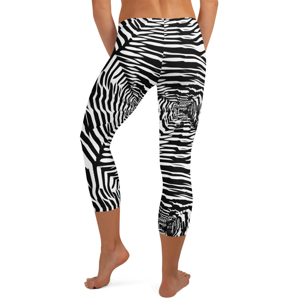 Shadowed Illusions on Capri Leggings — Back