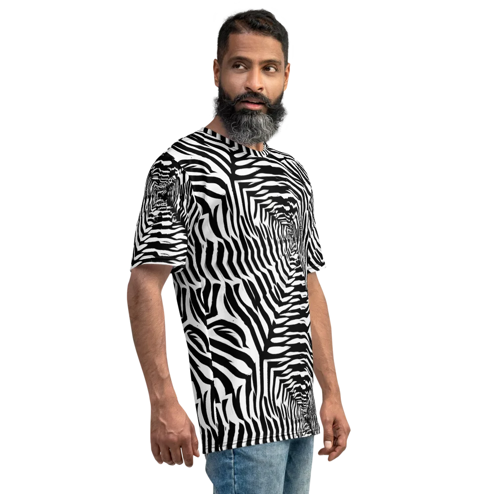Shadowed Illusions on Men's Crew Neck T-Shirt — Right