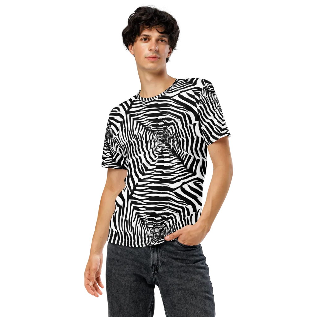 Shadowed Illusions on Men's Crew Neck T-Shirt — Front