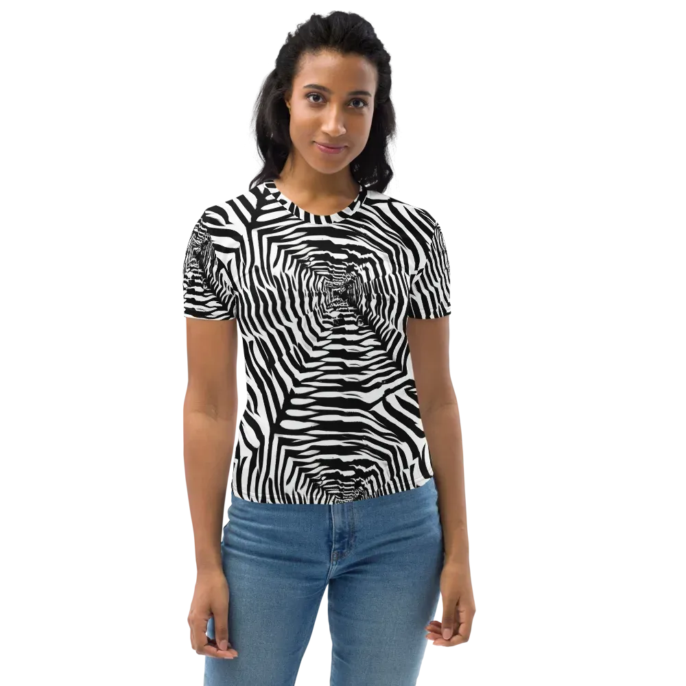 Shadowed Illusions on Women's Crew Neck T-Shirt — Front