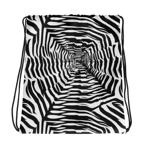 Shadowed Illusions on a Drawstring Bag