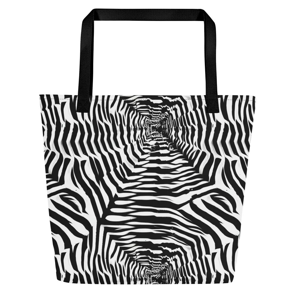 Shadowed Illusions on Large Tote Bag W/ Pocket — Front