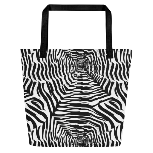 Shadowed Illusions on a Large Tote Bag W/ Pocket