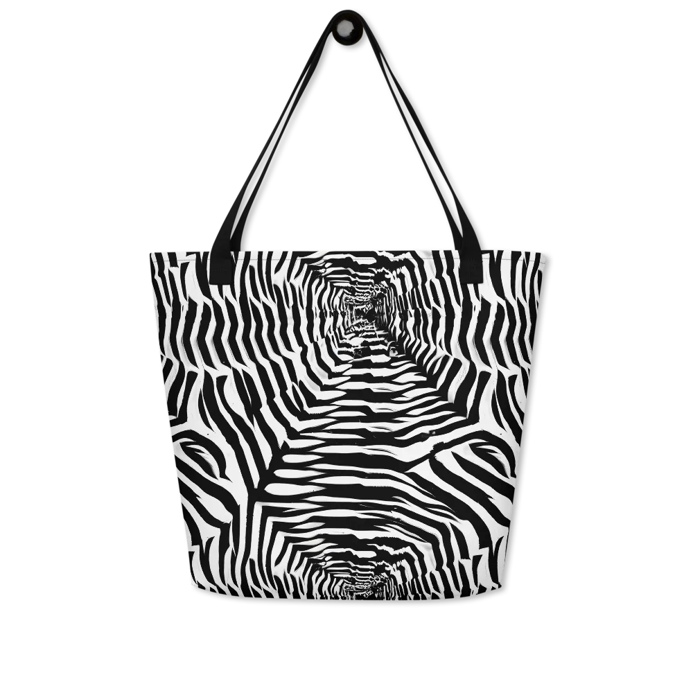 Shadowed Illusions on Large Tote Bag W/ Pocket — Front