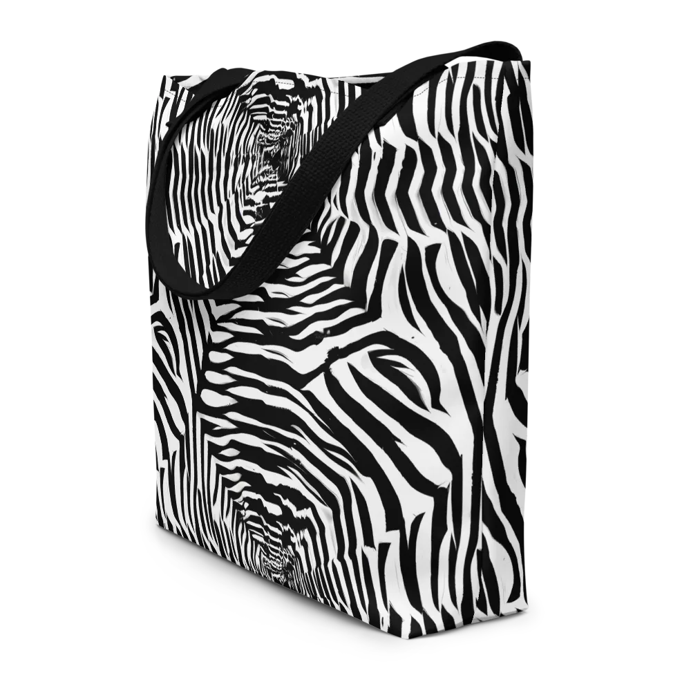 Shadowed Illusions on Large Tote Bag W/ Pocket — Front