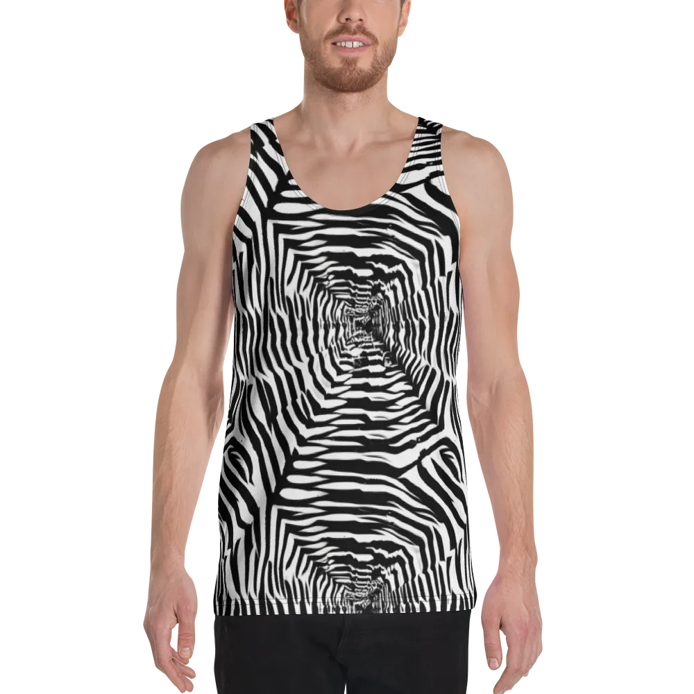 Shadowed Illusions on Men's Tank Top — Front
