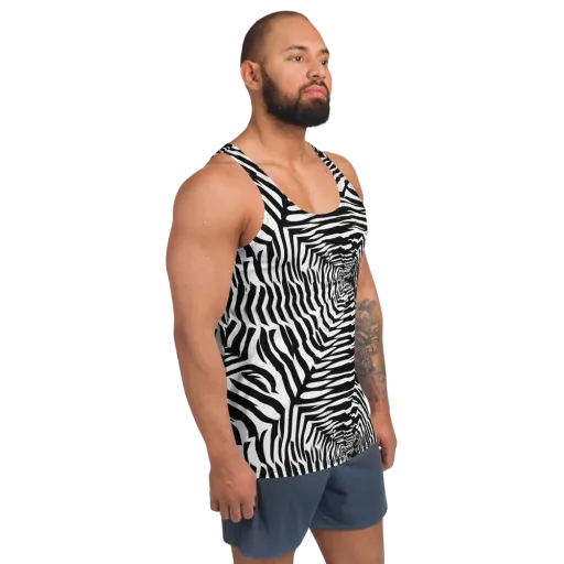 Shadowed Illusions on a Men's Tank Top