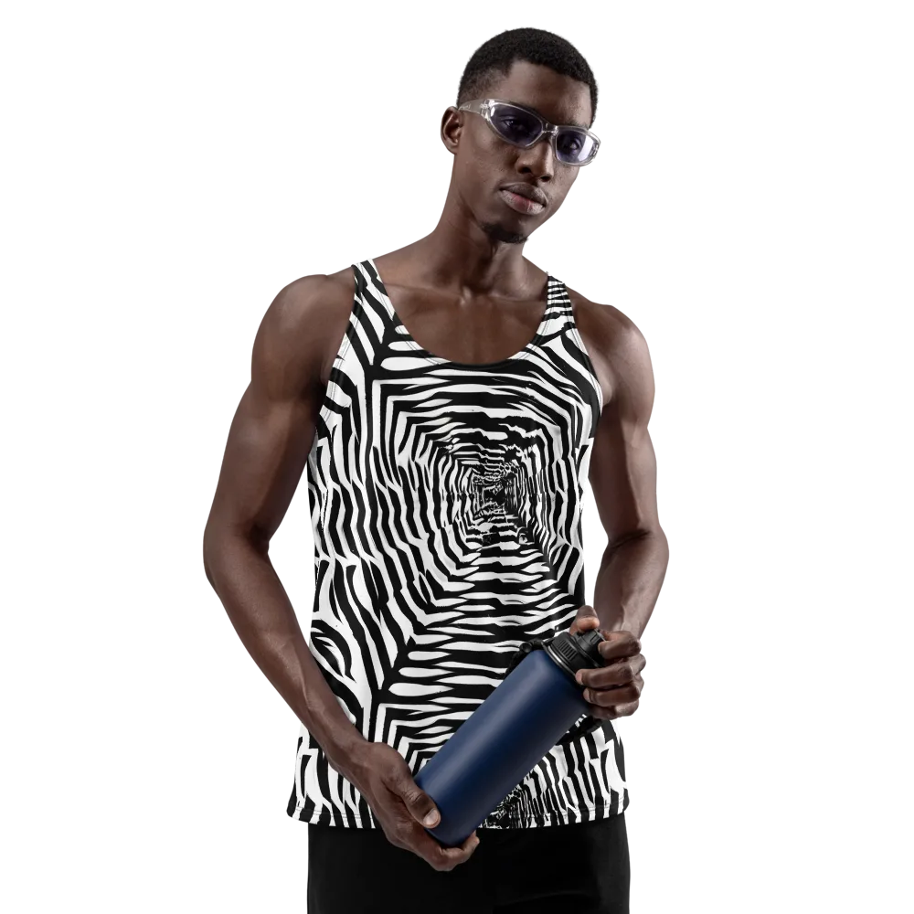 Shadowed Illusions on Men's Tank Top — Front