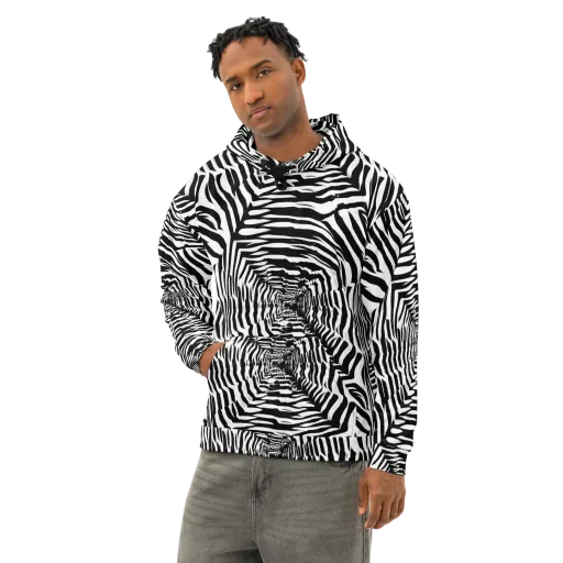 Shadowed Illusions on a Cotton Hoodie
