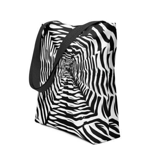Shadowed Illusions on a Tote Bag