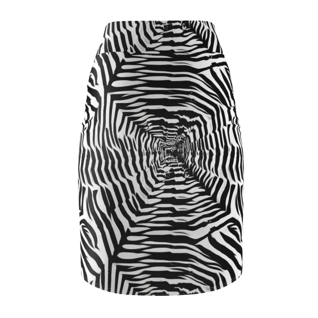 Shadowed Illusions on Pencil Skirt — Back
