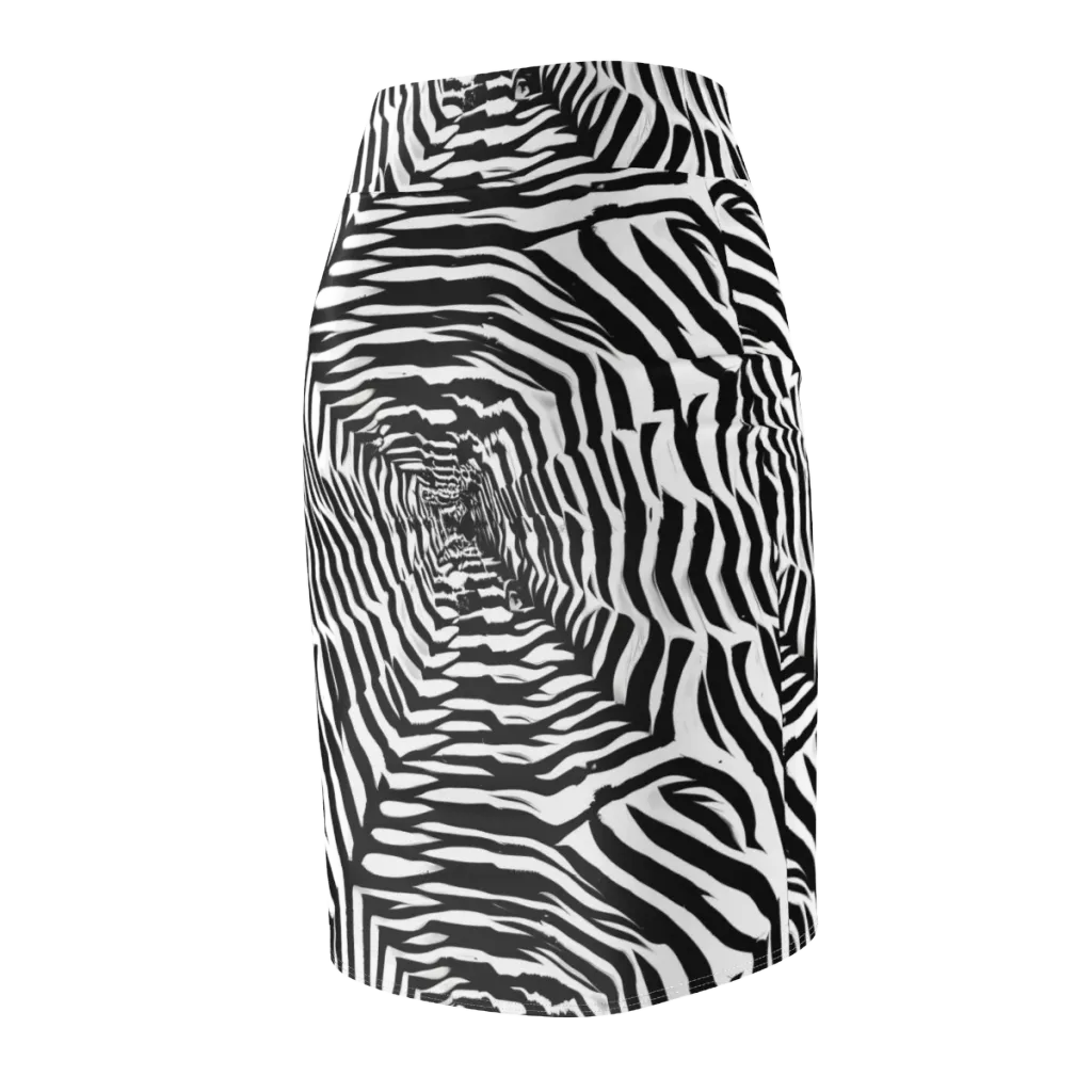 Shadowed Illusions on Pencil Skirt — Back Side
