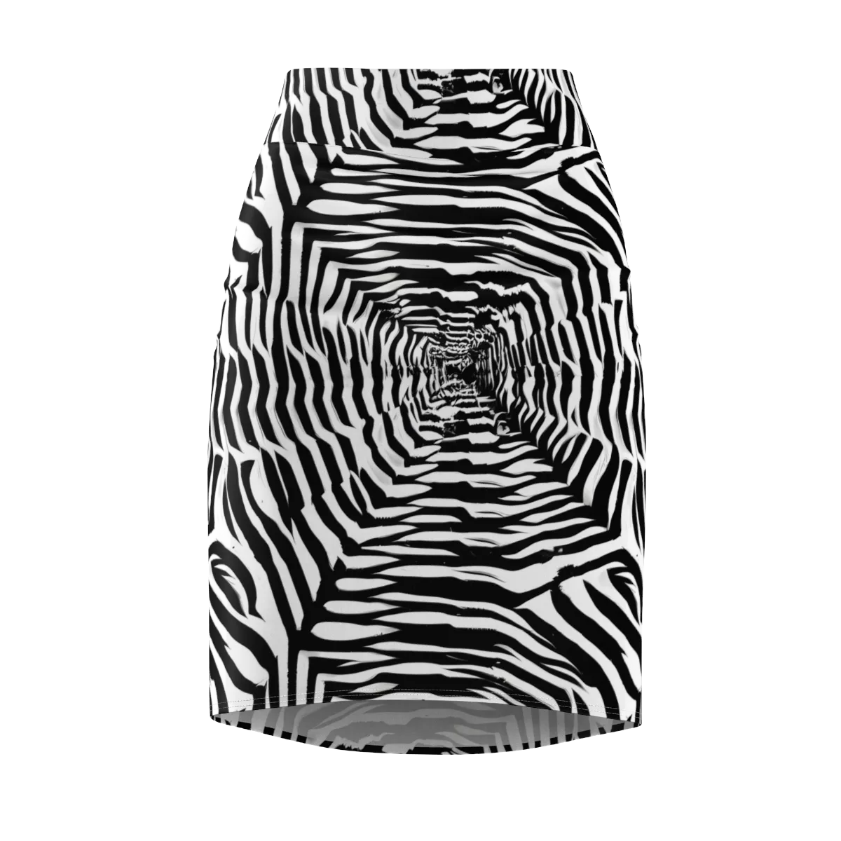 Shadowed Illusions on Pencil Skirt — Front
