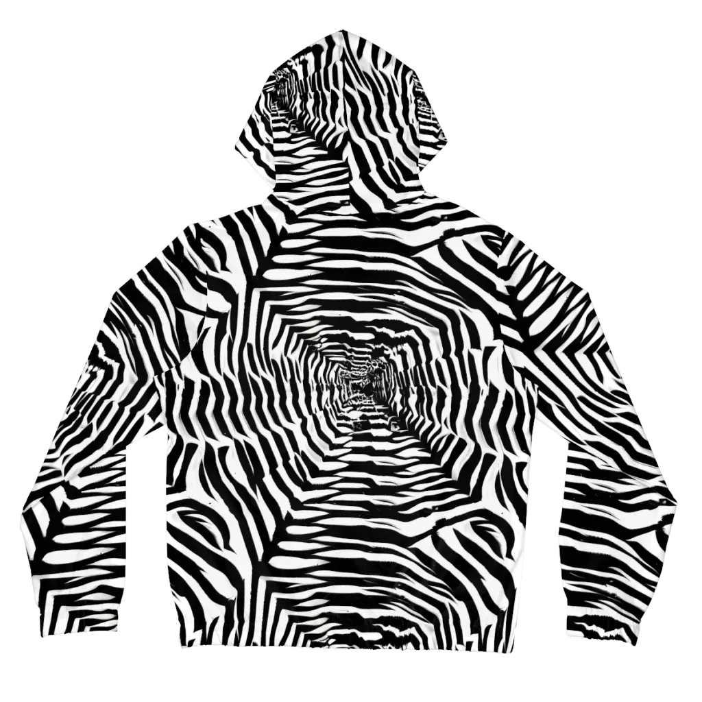 Shadowed Illusions on Women's Full-Zip Hoodie — Back