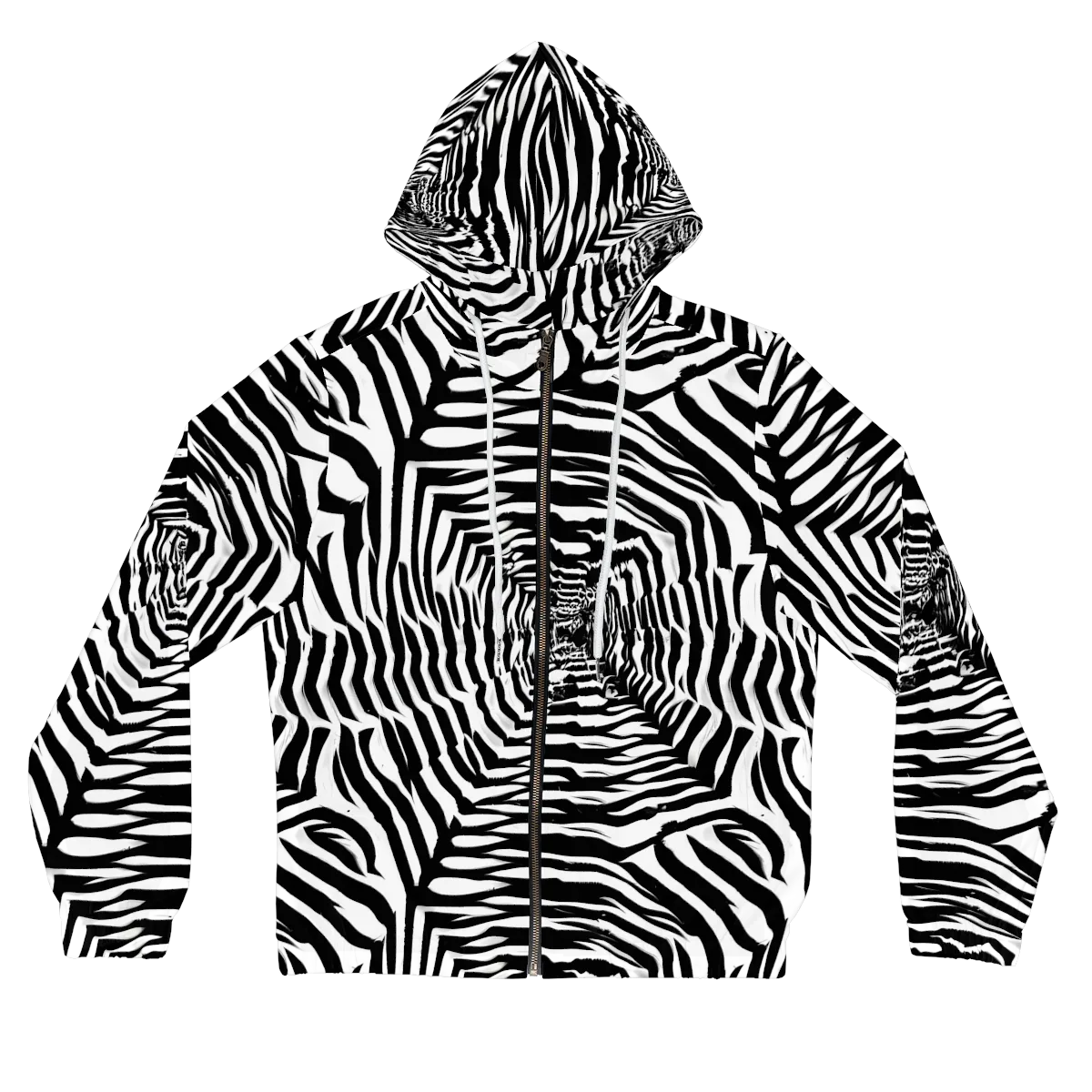 Shadowed Illusions on Women's Full-Zip Hoodie — Front