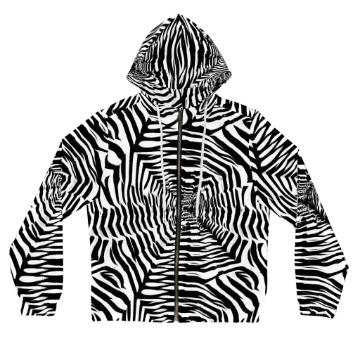 Shadowed Illusions on a Women's Full-Zip Hoodie