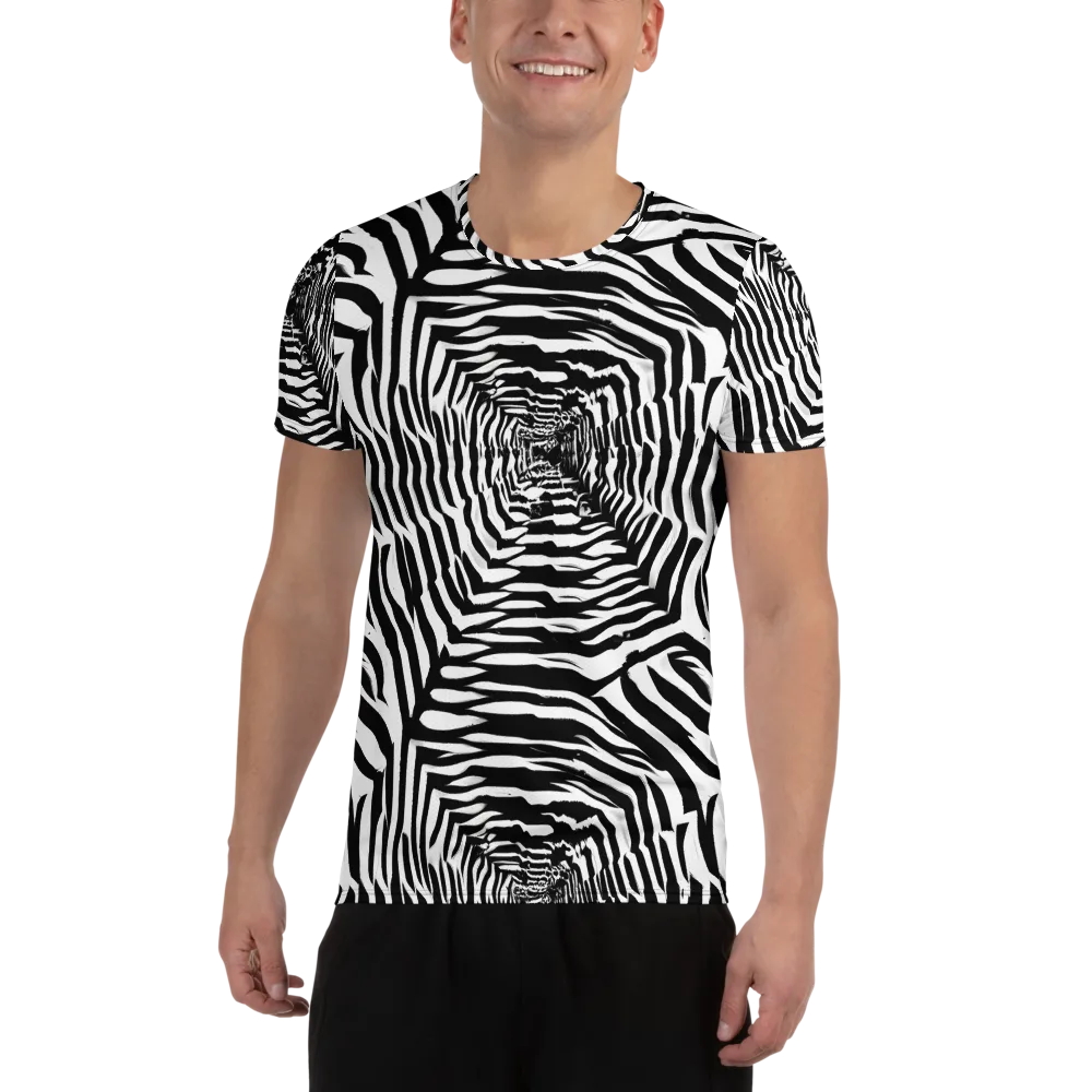 Shadowed Illusions on Men's Athletic T-Shirt — Front