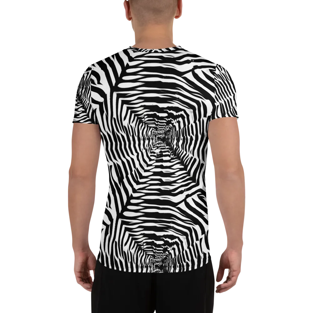 Shadowed Illusions on Men's Athletic T-Shirt — Back