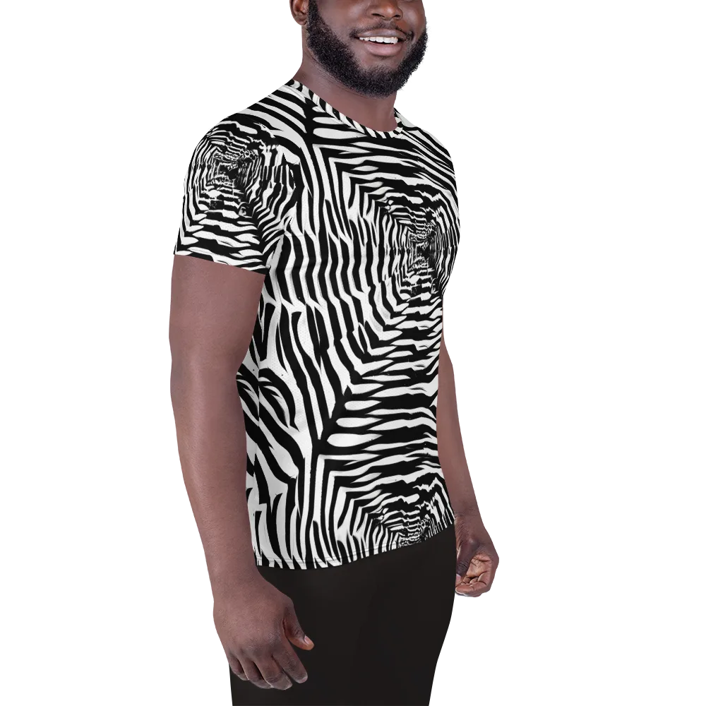 Shadowed Illusions on Men's Athletic T-Shirt — Right
