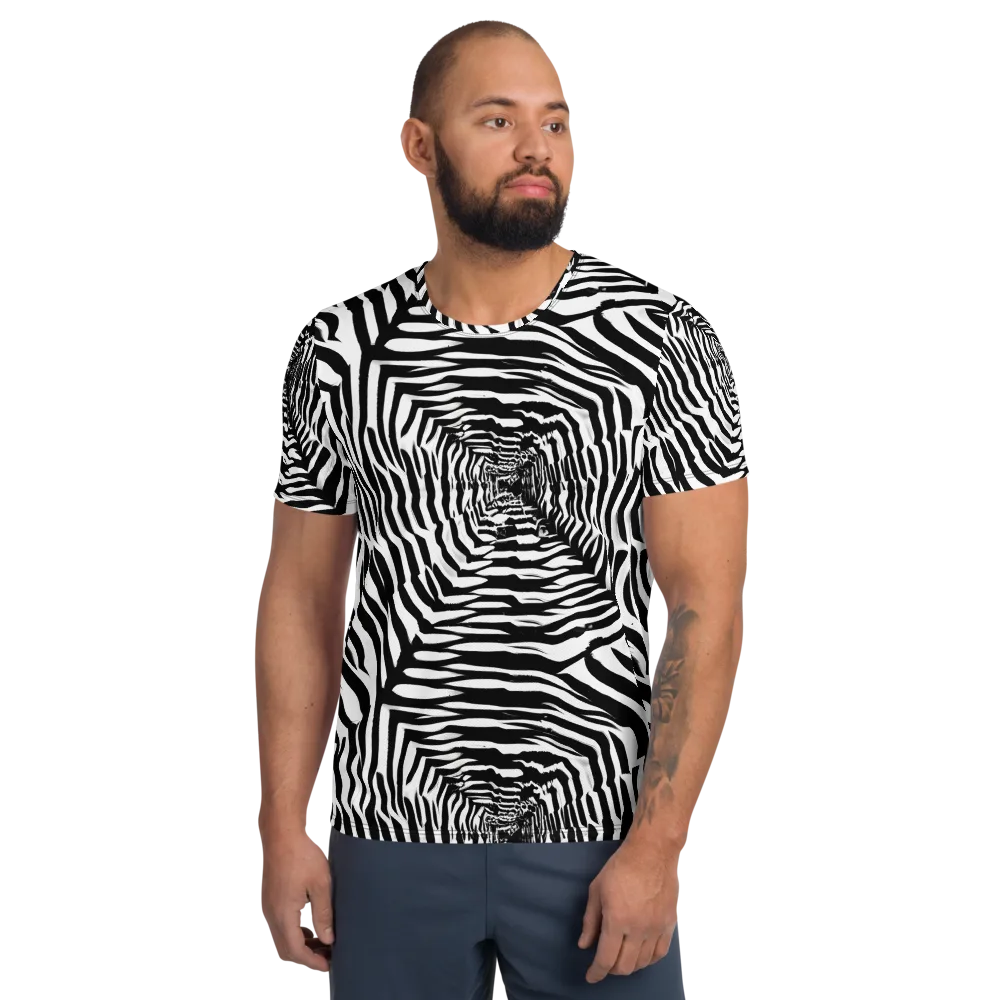 Shadowed Illusions on Men's Athletic T-Shirt — Front