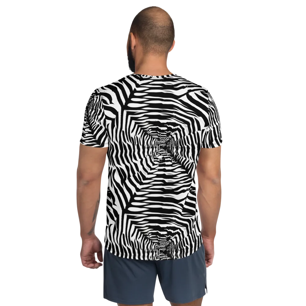 Shadowed Illusions on Men's Athletic T-Shirt — Back