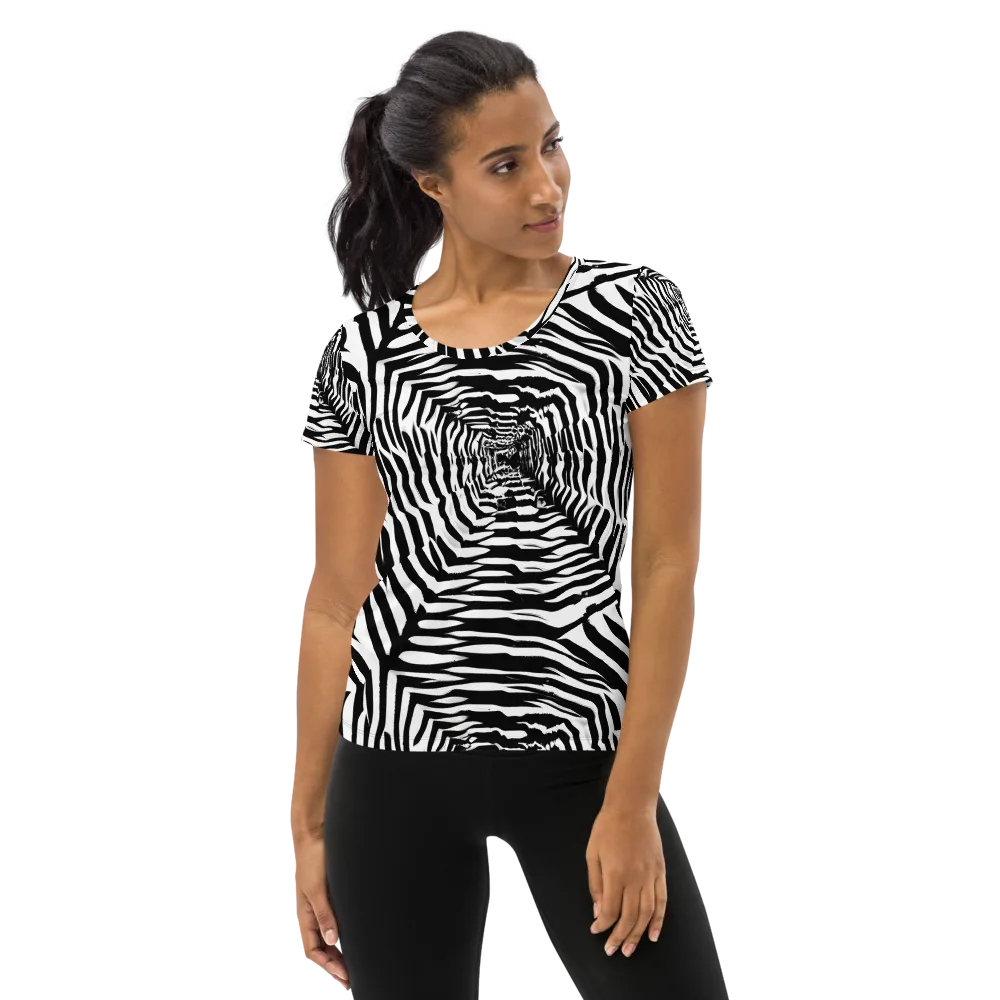 Shadowed Illusions on Women's Athletic T-Shirt — Front