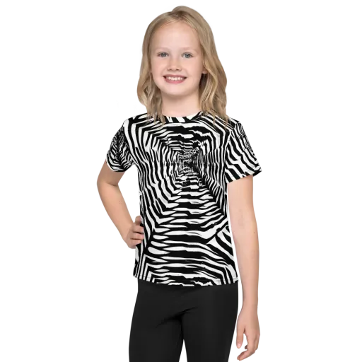 Shadowed Illusions on a Kids Crew Neck T-Shirt