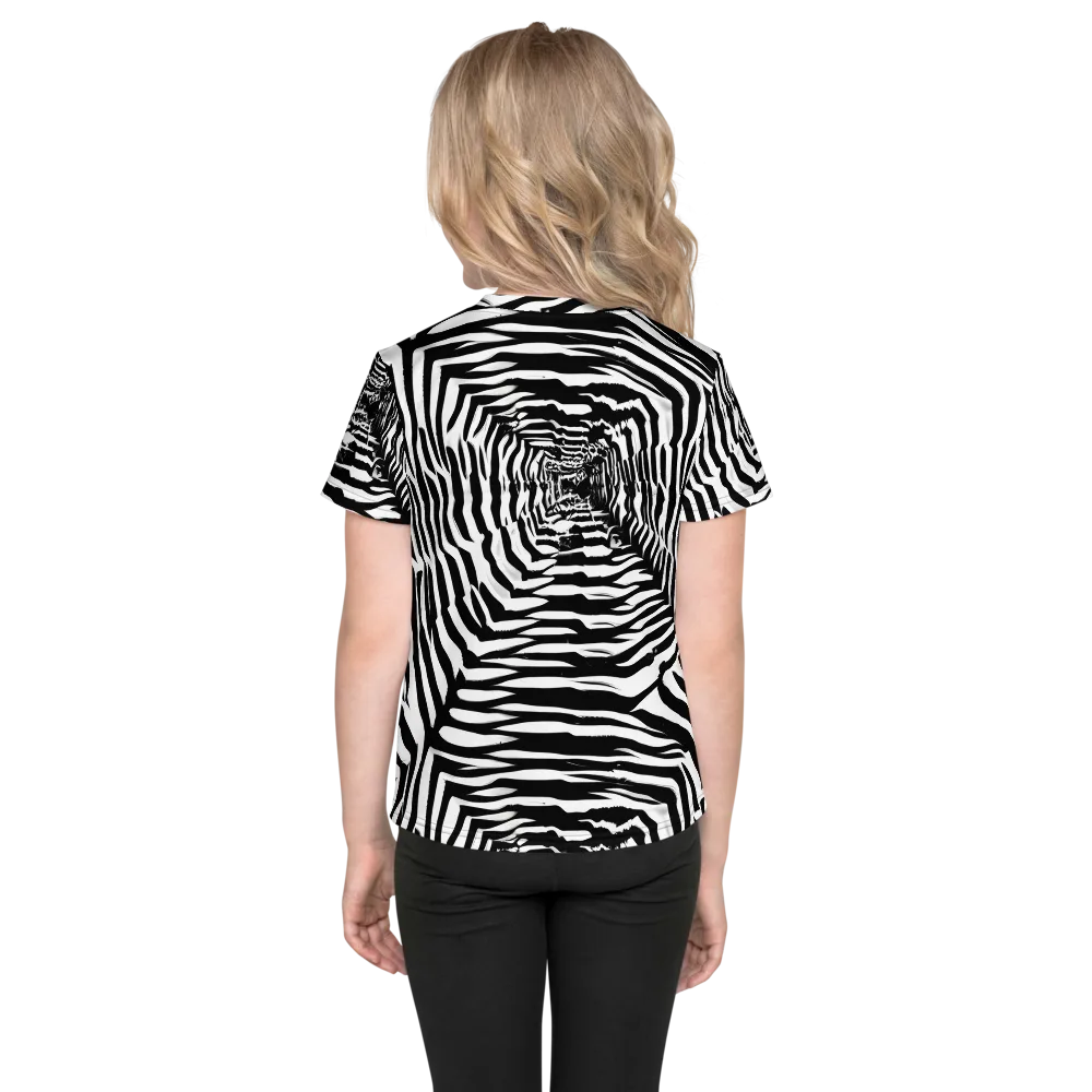 Shadowed Illusions on Kids Crew Neck T-Shirt — Back