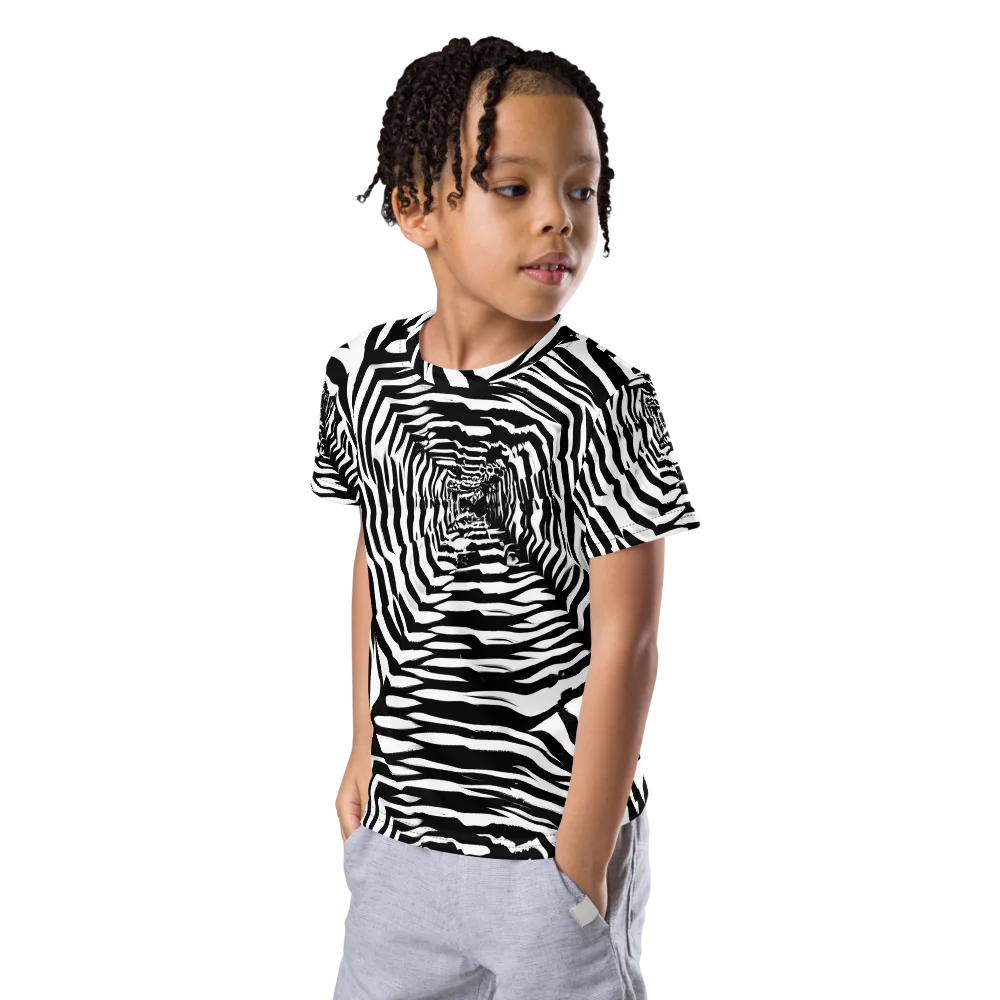 Shadowed Illusions on Kids Crew Neck T-Shirt — Left Front