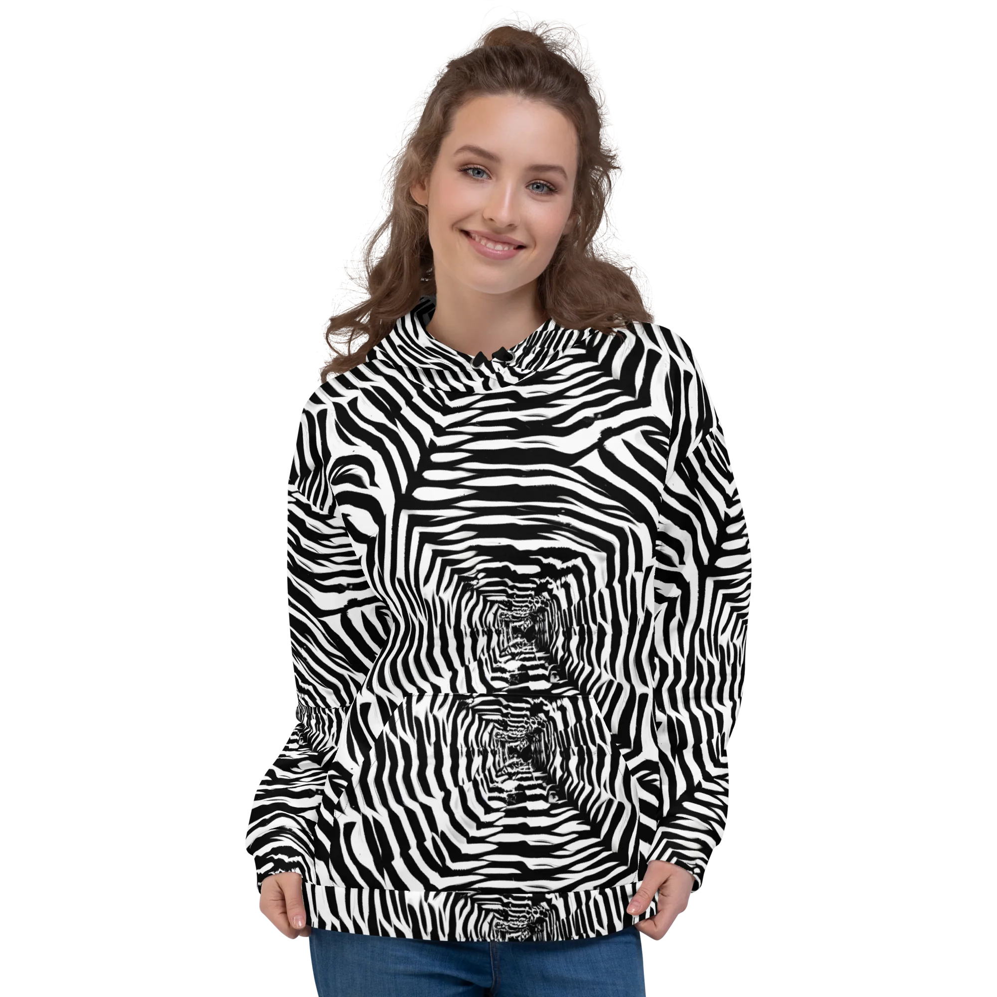Shadowed Illusions on Hoodie — Front